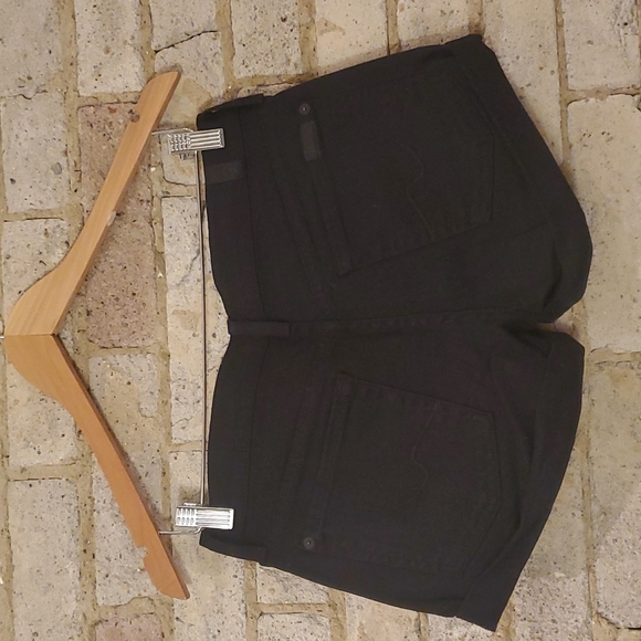 7 For All Mankind Shorts. Black, Denim, Cuffed Shorts. Size 27. Women's - Picture 4 of 6